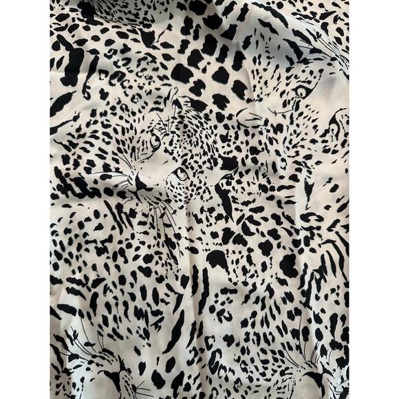 Timing Black And Cream Flared Floral Satin Midi Skirt Size Medium - Picture 5 of 5